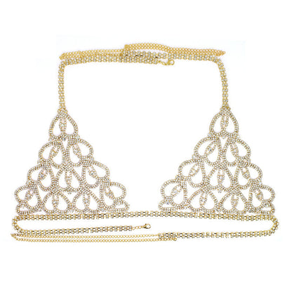 Rhinestone Body Chain Luxury Lingerie Set