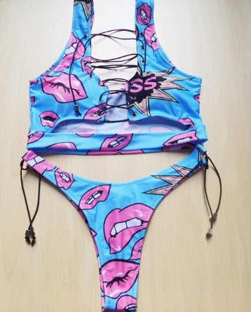 Lace-Up Bikini Set Bold and Sexy