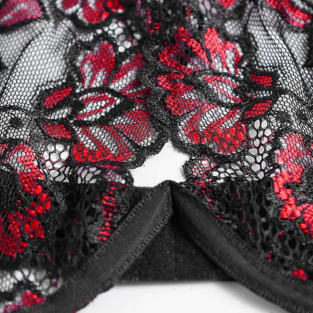 Three-Piece Erotic Lace Lingerie Set