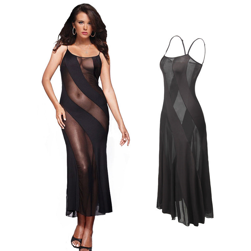 Plus Size Mesh Patchwork Sexy Dress