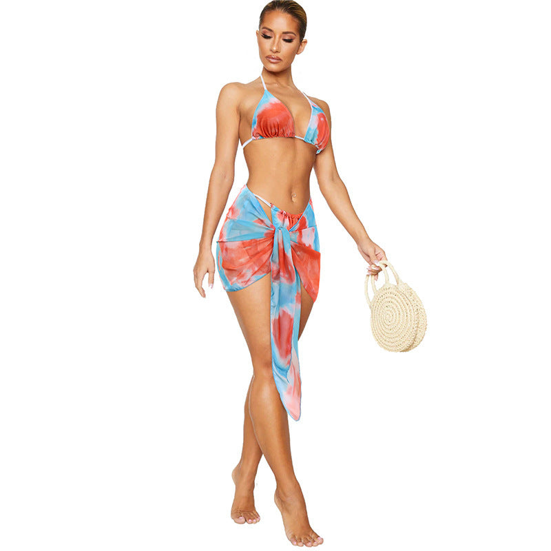 Three-Piece Split Bikini Swimsuit Set for Women