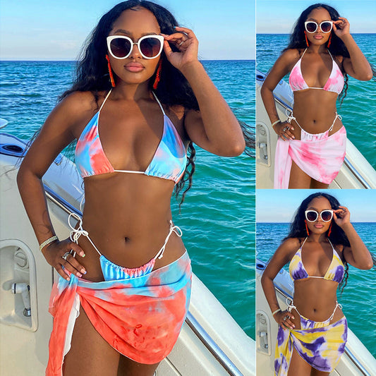 Three-Piece Split Bikini Swimsuit Set for Women