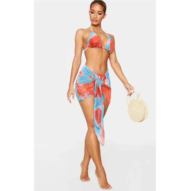 Three-Piece Split Bikini Swimsuit Set for Women