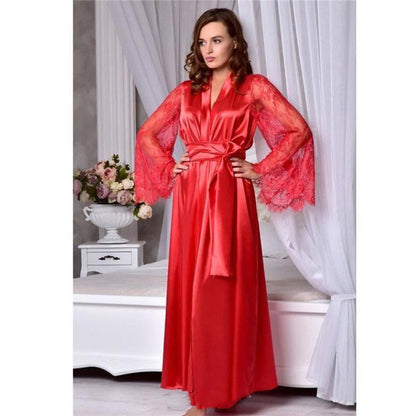 Stylish Silk Lingerie Robe Dress Pajama for Women