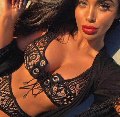 Women’s Hot Dot Transparent Bra and Panty Set