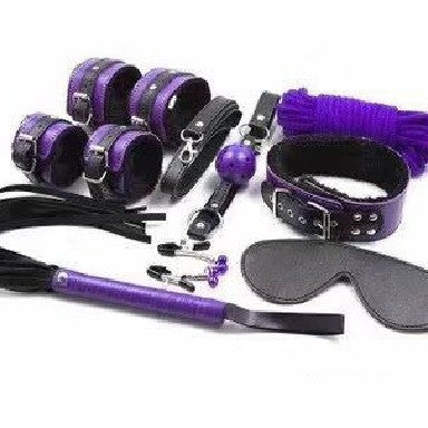 Adult Products Black And Purple Erotic 8-piece Set