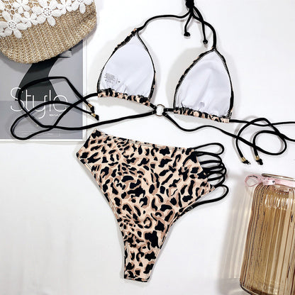 Women’s Leopard Print Bikini Swimsuit Two Piece Set