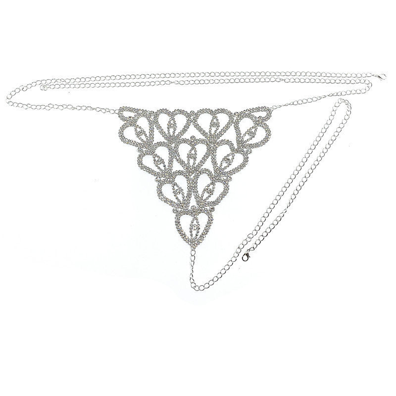 Rhinestone Body Chain Luxury Lingerie Set