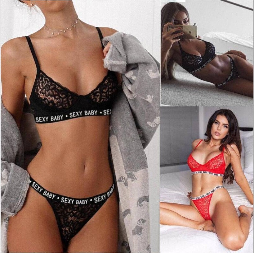 Hot and Chic Lace Bandage Lingerie Set