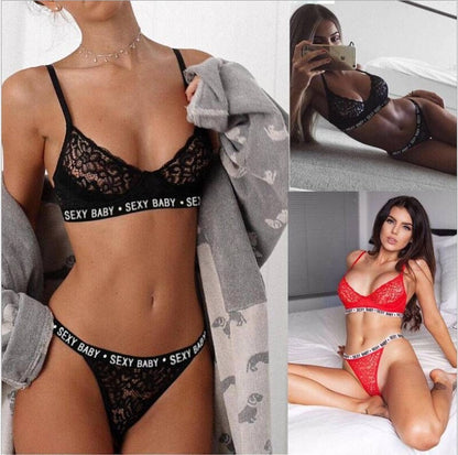 Hot and Chic Lace Bandage Lingerie Set