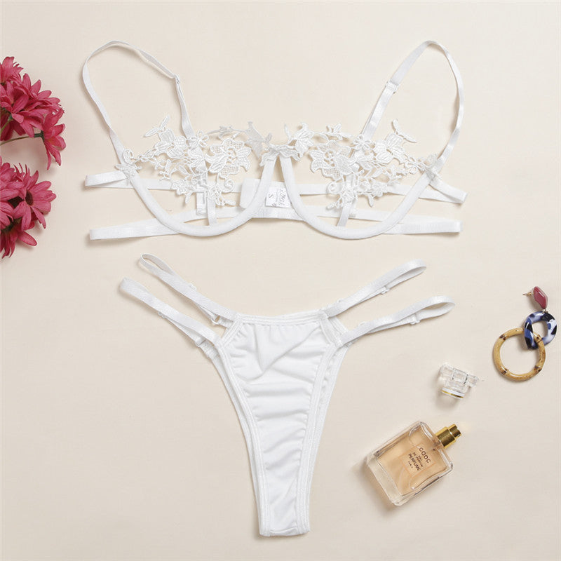Floral Lace Hot Band Lingerie Set for Women