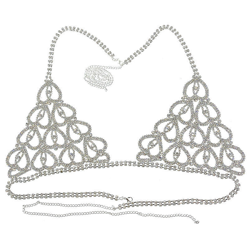 Rhinestone Body Chain Luxury Lingerie Set