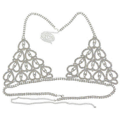 Rhinestone Body Chain Luxury Lingerie Set