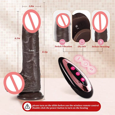 Realistic Heated Dildo & Anal Vibrator