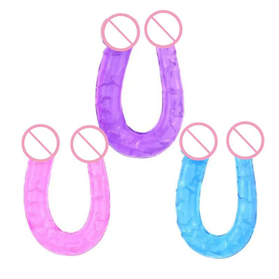 U-Shape Soft Jelly Double Dildos