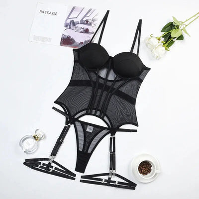 Mesh Luxury 3-Piece Lingerie Set