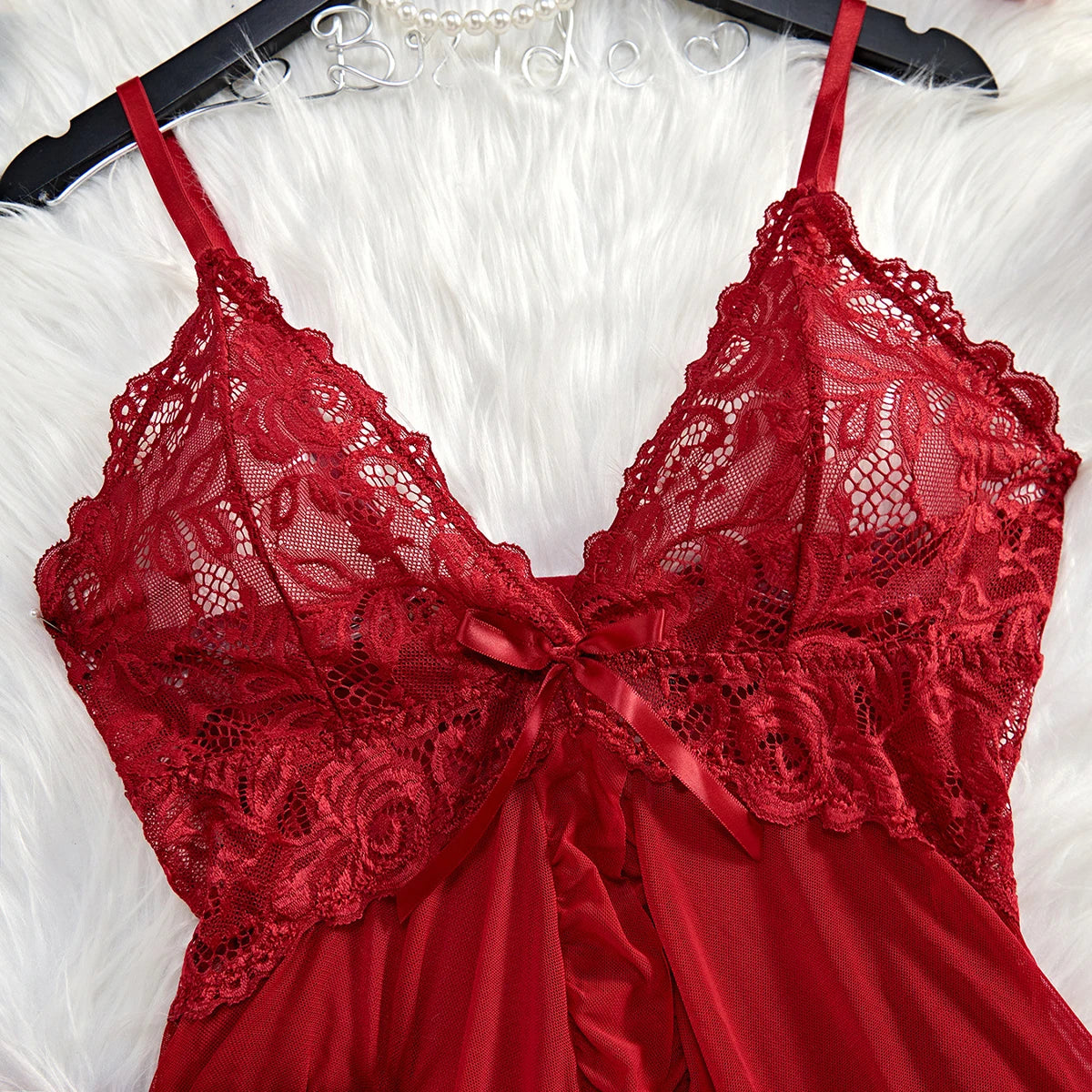 Red Lace Lingerie Set