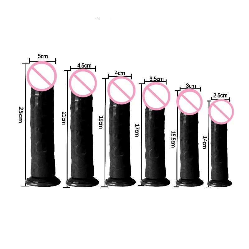 8-Sized Realistic Jelly Dildo