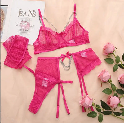 Sensual Lace Babydoll Bra Set