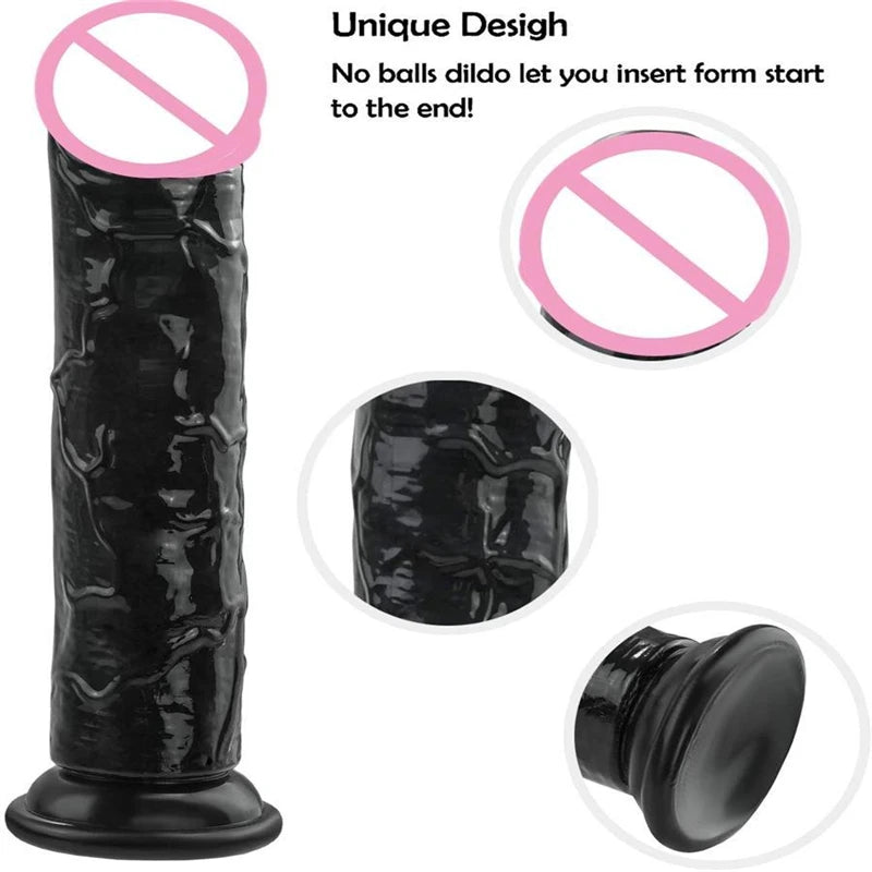 8-Sized Realistic Jelly Dildo