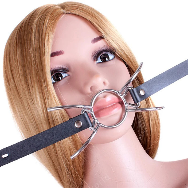 PU Leather Bondage Mouth Gag Set