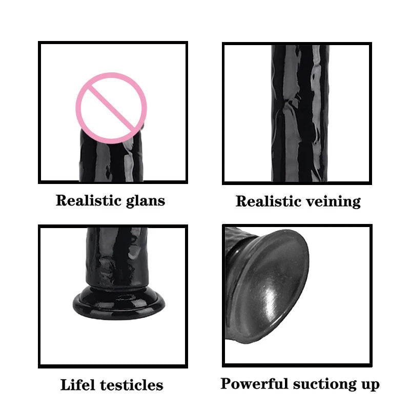 8-Sized Realistic Jelly Dildo