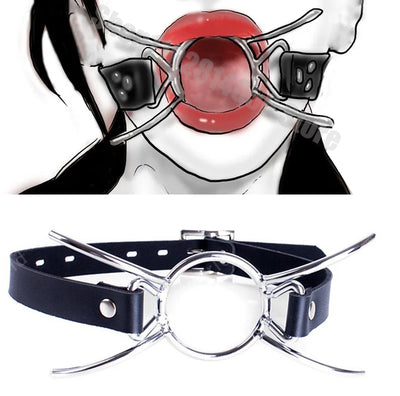 PU Leather Bondage Mouth Gag Set