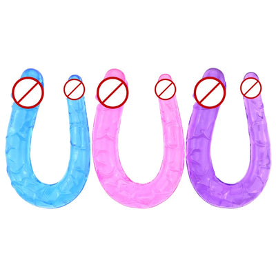 U-Shape Soft Jelly Double Dildos