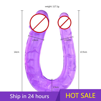 U-Shape Soft Jelly Double Dildos