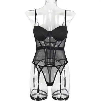 Mesh Luxury 3-Piece Lingerie Set