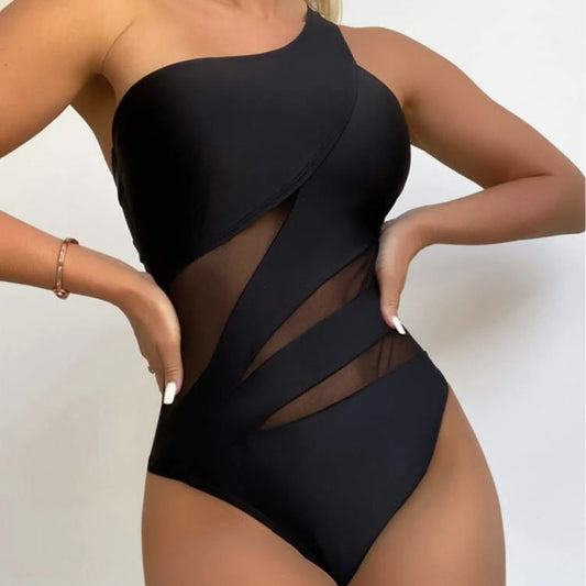 Women’s Sexy Solid Color One Piece Swimsuit Bikini