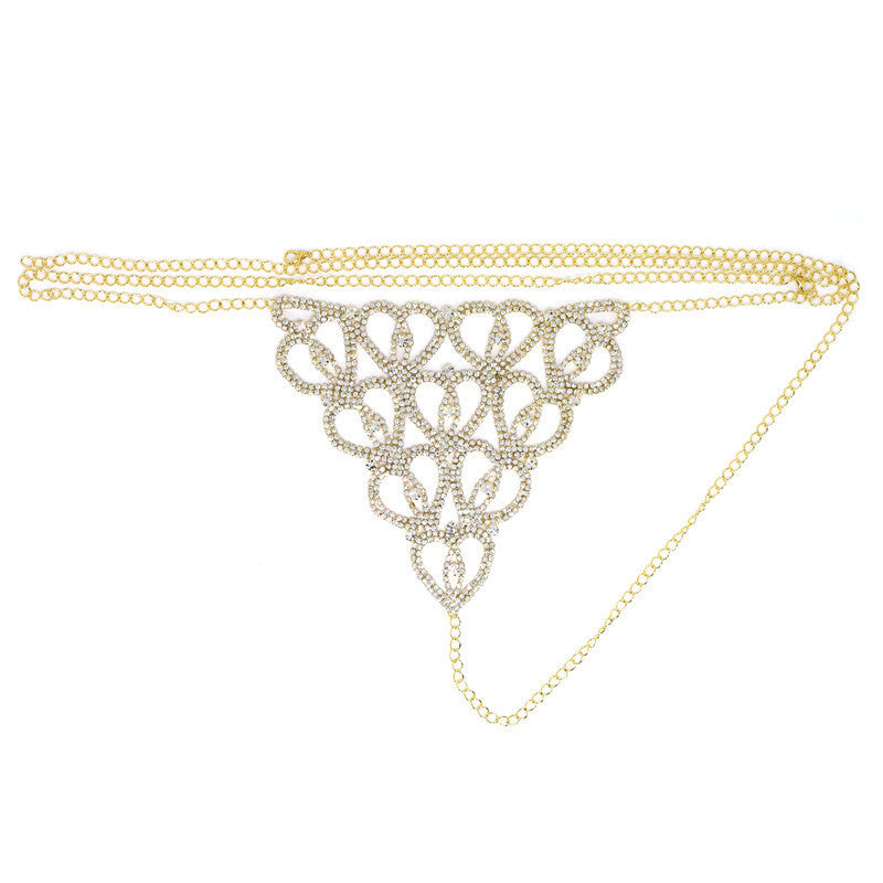 Rhinestone Body Chain Luxury Lingerie Set