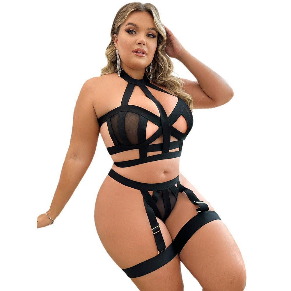 Plus Size Sexy Lace Lingerie Set for Women