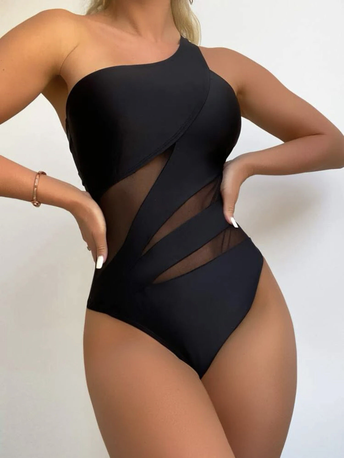 Women’s Sexy Solid Color One Piece Swimsuit Bikini