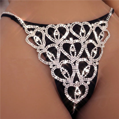 Rhinestone Body Chain Luxury Lingerie Set
