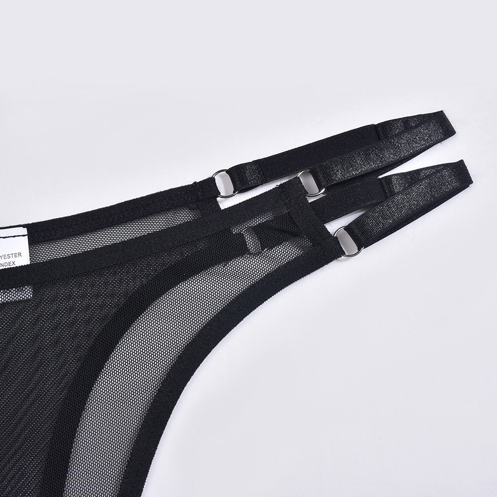 Women’s European Style Open Cup Erotic Lingerie Set